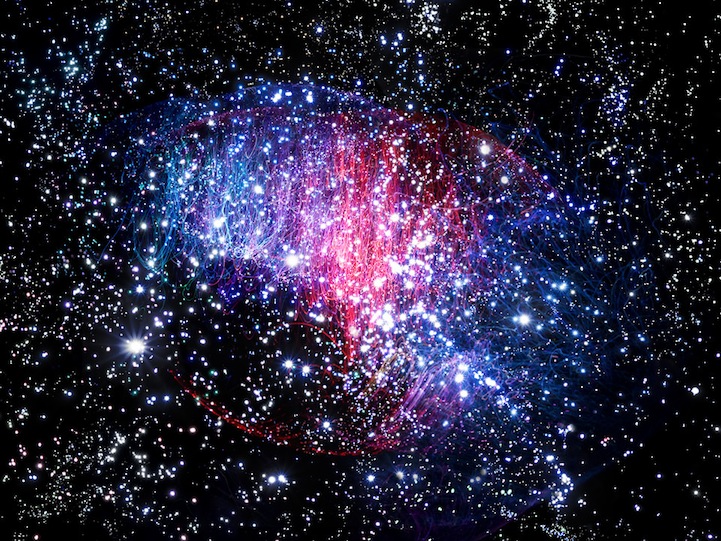 El espacio exterior está dentro de un estudio haciendo