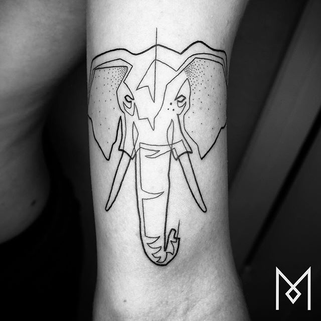 Diseños de tatuajes a partir de dibujos de una sola línea