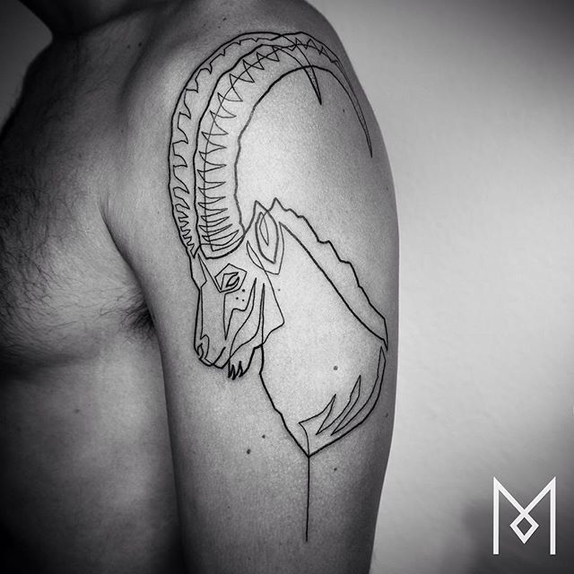 Diseños de tatuajes a partir de dibujos de una sola línea