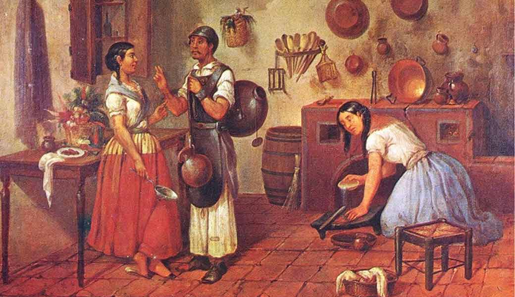 Una cocina típica del periodo virreinal