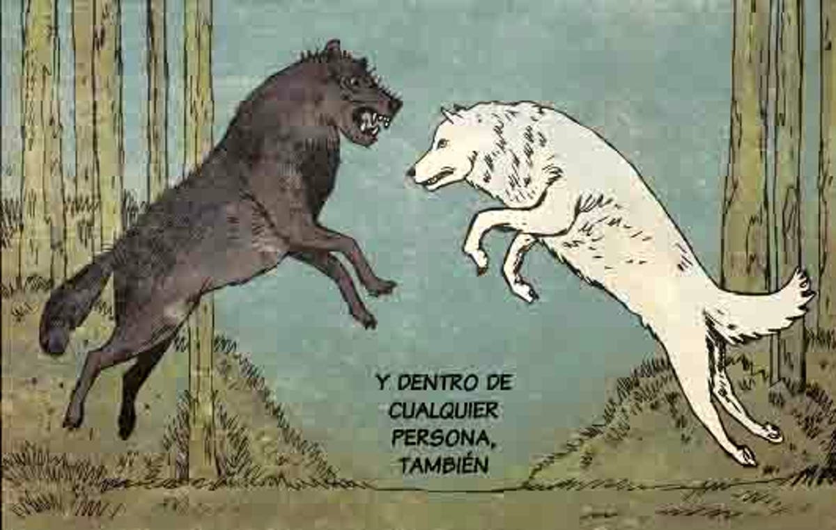 La fábula de los dos lobos: un cómic para reflexionar sobre los aspectos de  tu vida que alimentas con tus decisiones