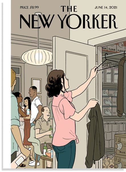 Portada de Adrian Tomine para el número de junio de 2021 de The New Yorker. La ilustración lleva por título 