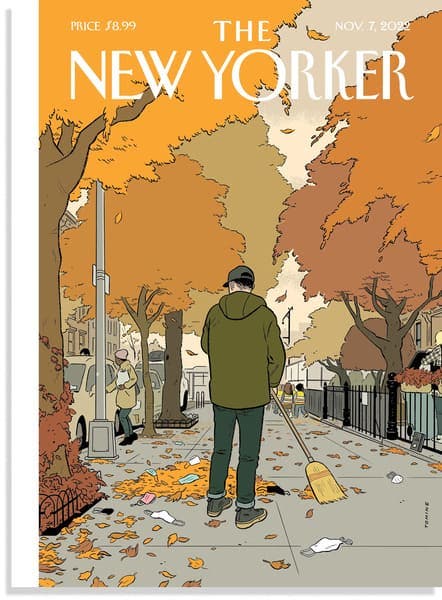 Portada de Adrian Tomine para el número de noviembre de 2022 de The New Yorker. La ilustración lleva por título 