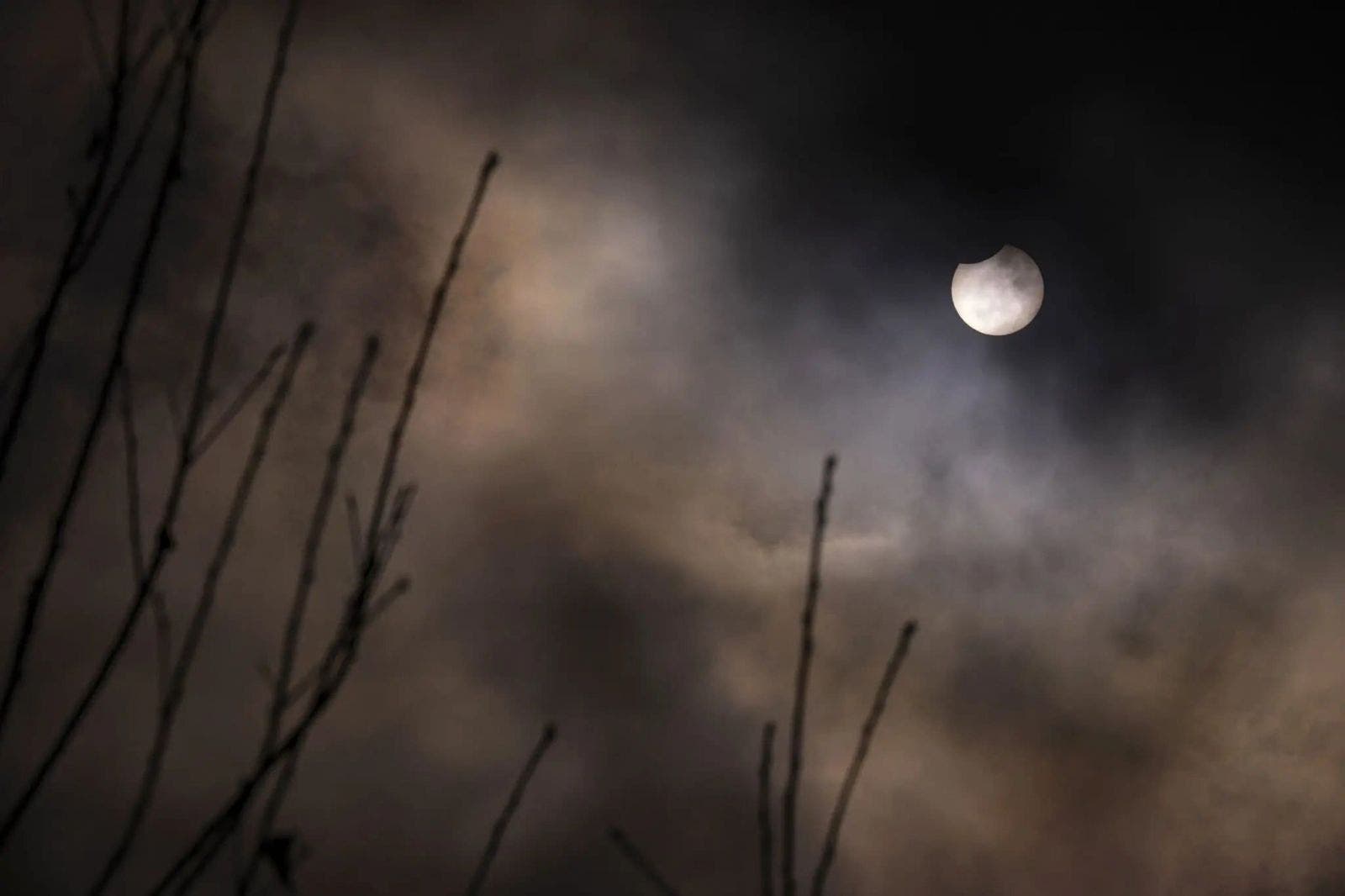 El eclipse en Bélgica. Fotografía de Laurie Dieffembacq (AFP/Getty Images)