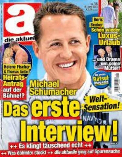 Revista alemana publica entrevista a Michael Schumacher generada por inteligencia artificial; será demandada