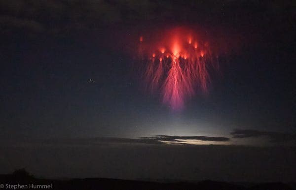 Captan espectacular 'espíritu' con forma de medusa en la alta atmósfera