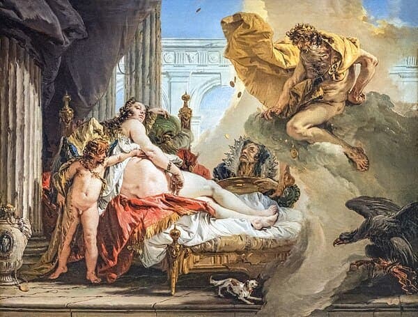  'Júpiter y Dánae', Giovanni Battista Tiepolo (1736)