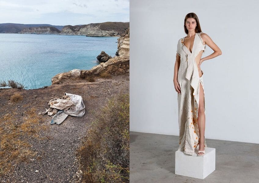 Diseñador Ernesto Artillo usa prendas de inmigrantes abandonadas en las costas de España para su nueva colección