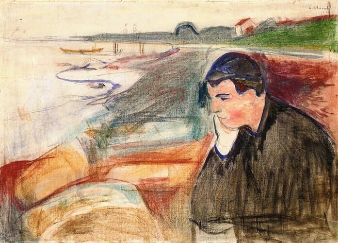 Edvard Munch, 'Tarde. Melancolía' (1891)