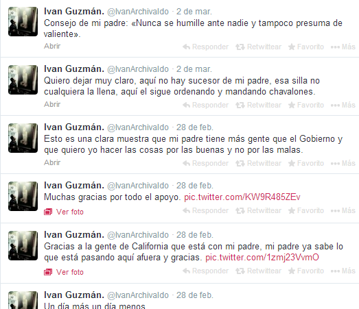 Las estrafalarias cuentas de Twitter de los hijos del Chapo Guzman