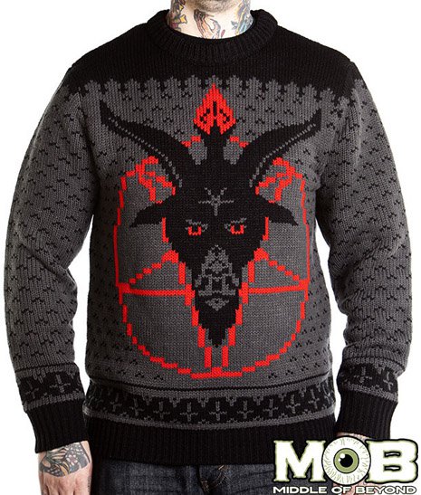 Sueter navideño satanico Clearance