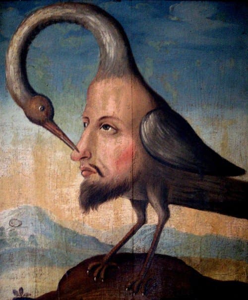 Imagen: "The Bird of Self-Knowledge", Anónimo, siglo XVIII. Wikimedia Commons