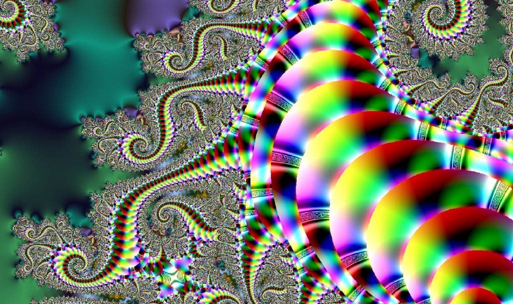 Fractal psicodélico. Photo: Wikimedia. https://commons.wikimedia.org/wiki/File:Fractal_Xaos_psychedelic.png